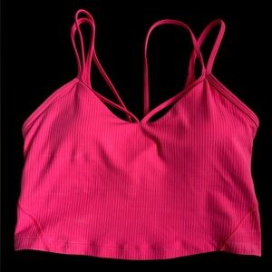lululemon athletica Hot Pink Ribbed Strappy Tank